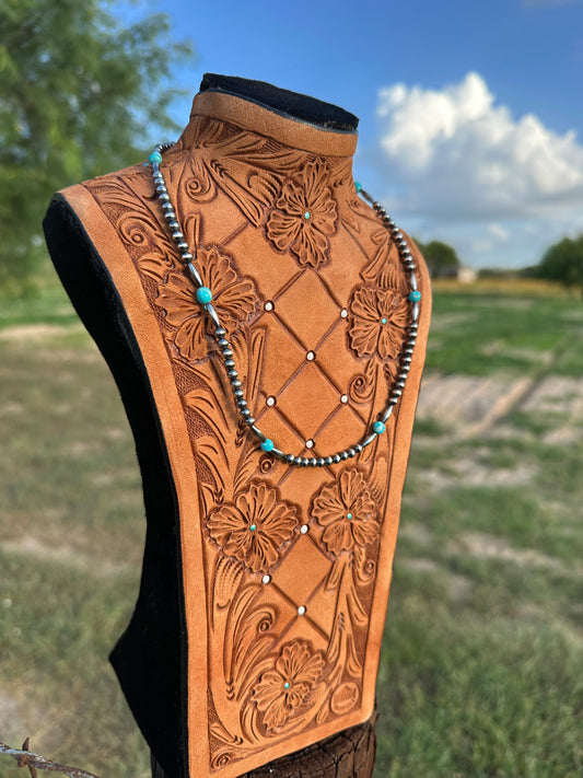 White water turquoise sterling silver beads