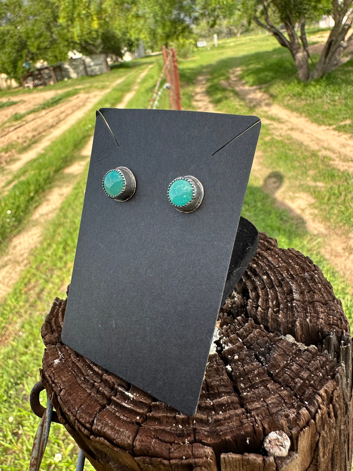 Turquoise stud earrings